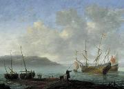 Ships in a bay., Reinier Nooms